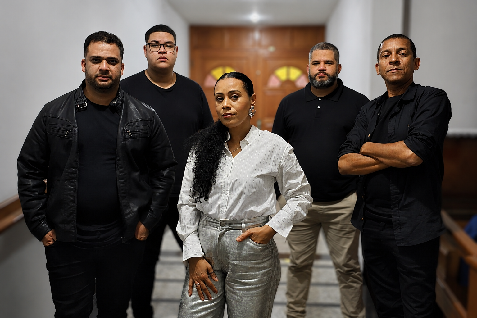 A cantora Erika Guermai e banda. Foto: Divulgação.