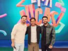 Lucas Guimarães com a dupla Clayton & Romário no ‘Eita Lucas!’ – Foto Marco Mota