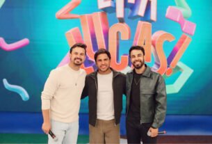 Lucas Guimarães com a dupla Clayton & Romário no ‘Eita Lucas!’ – Foto Marco Mota